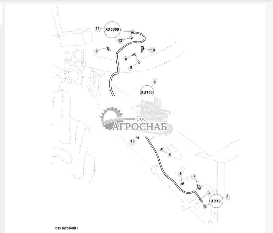 Жгут проводов наклонной камеры, боковой наклон, правый 